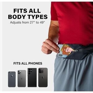 NWT Back Bay Running Belt Non-Slip Expanding Pocket Waterproof Cell Phone Holder